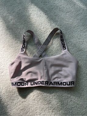Under Armour Pale Purple Crossback Sports Bra with Branded Elastic